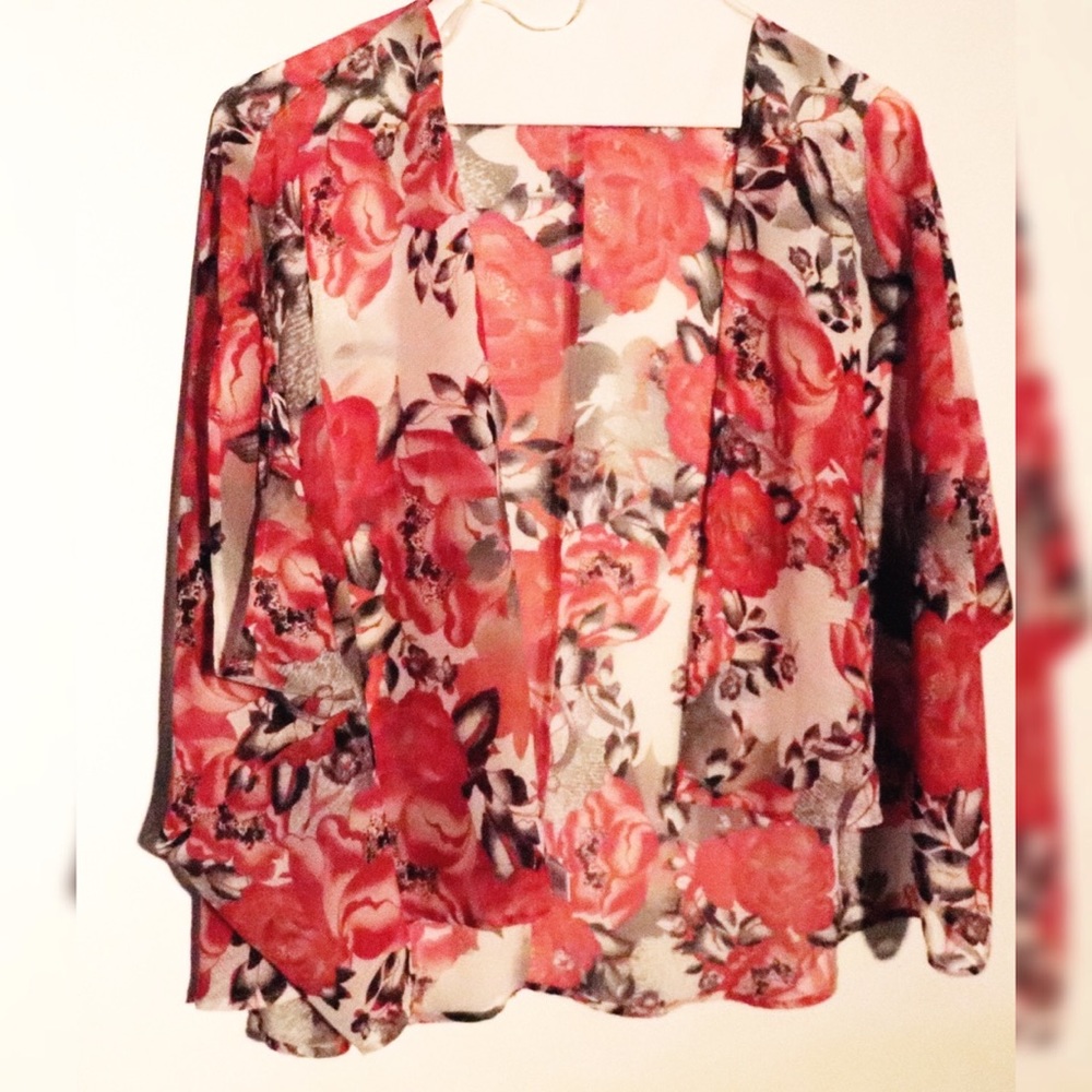 Candies Red Floral Kimono